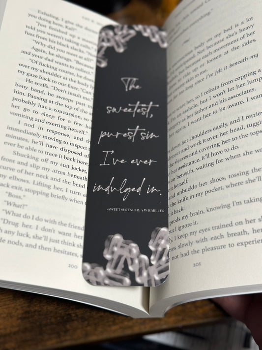 Sweet Surrender 8" x 2" Bookmark