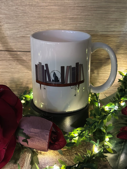 Spooky Bookshelf Mug