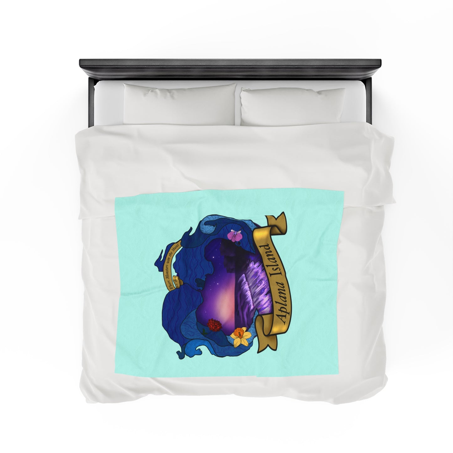 Aplana Island Velveteen Plush Blanket