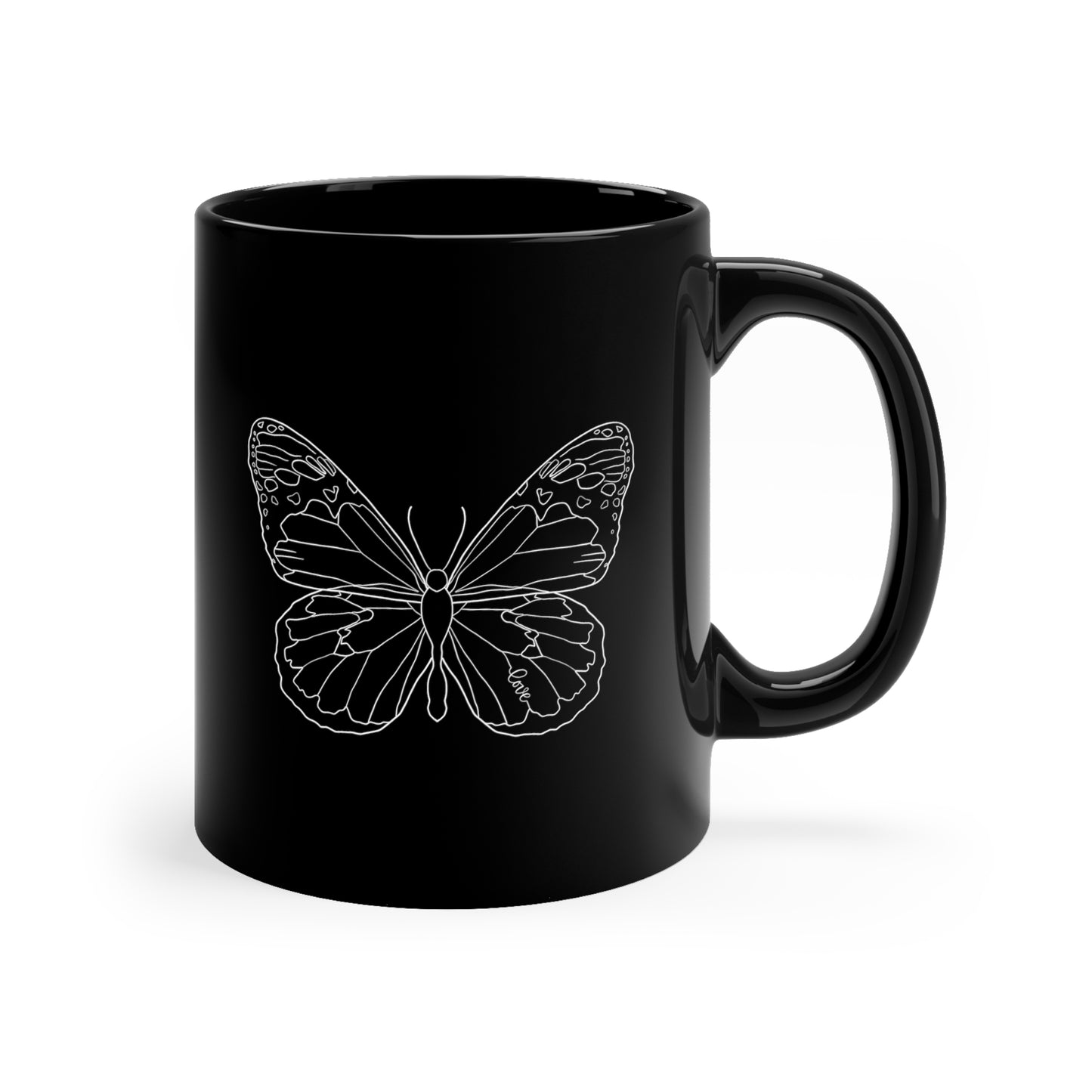 Love 11oz Black Mug
