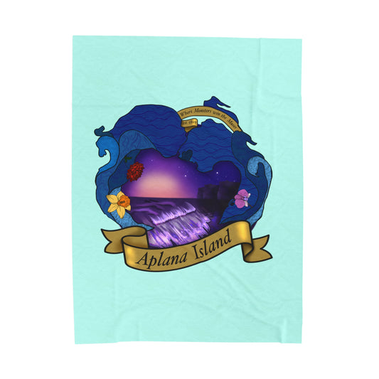 Aplana Island Velveteen Plush Blanket