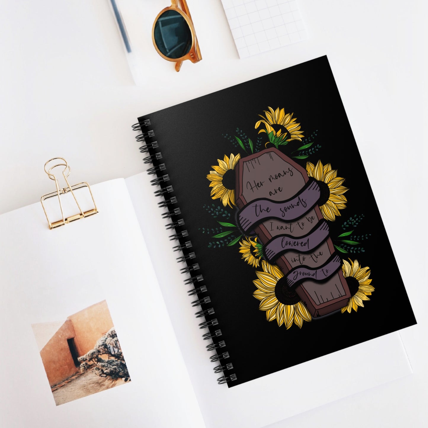 L&L Quote- Black Notebook - Ruled Line