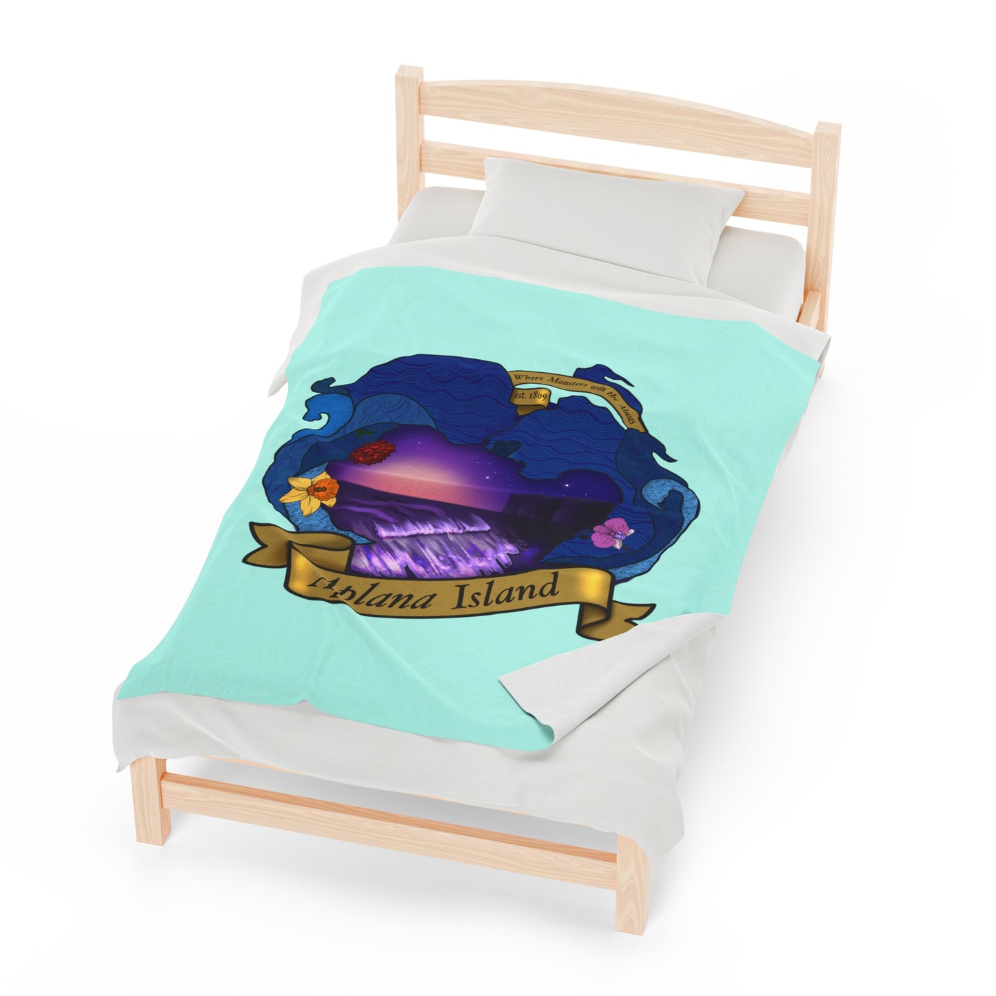 Aplana Island Velveteen Plush Blanket