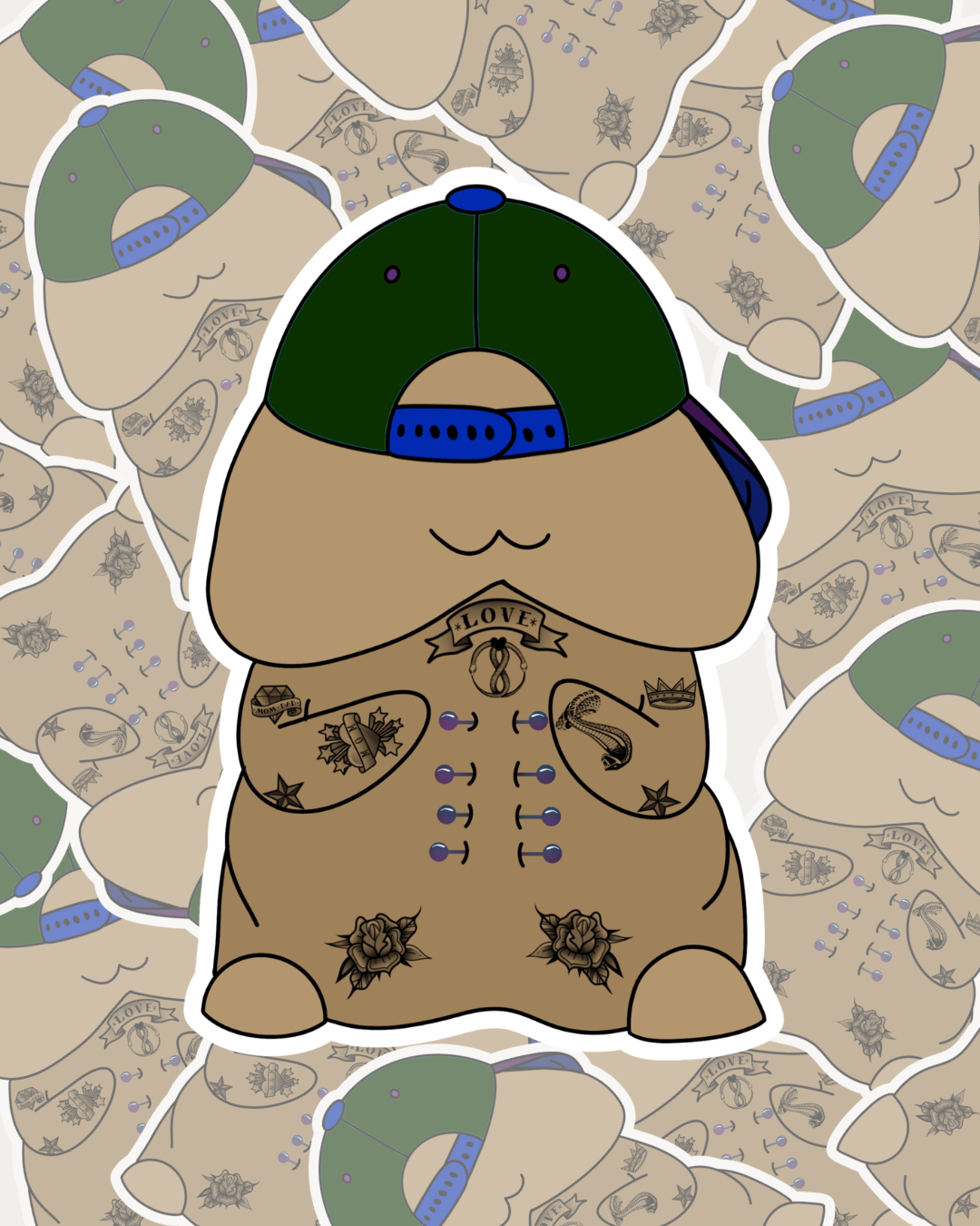 Mr. Triple Threat - Chestnut Sticker