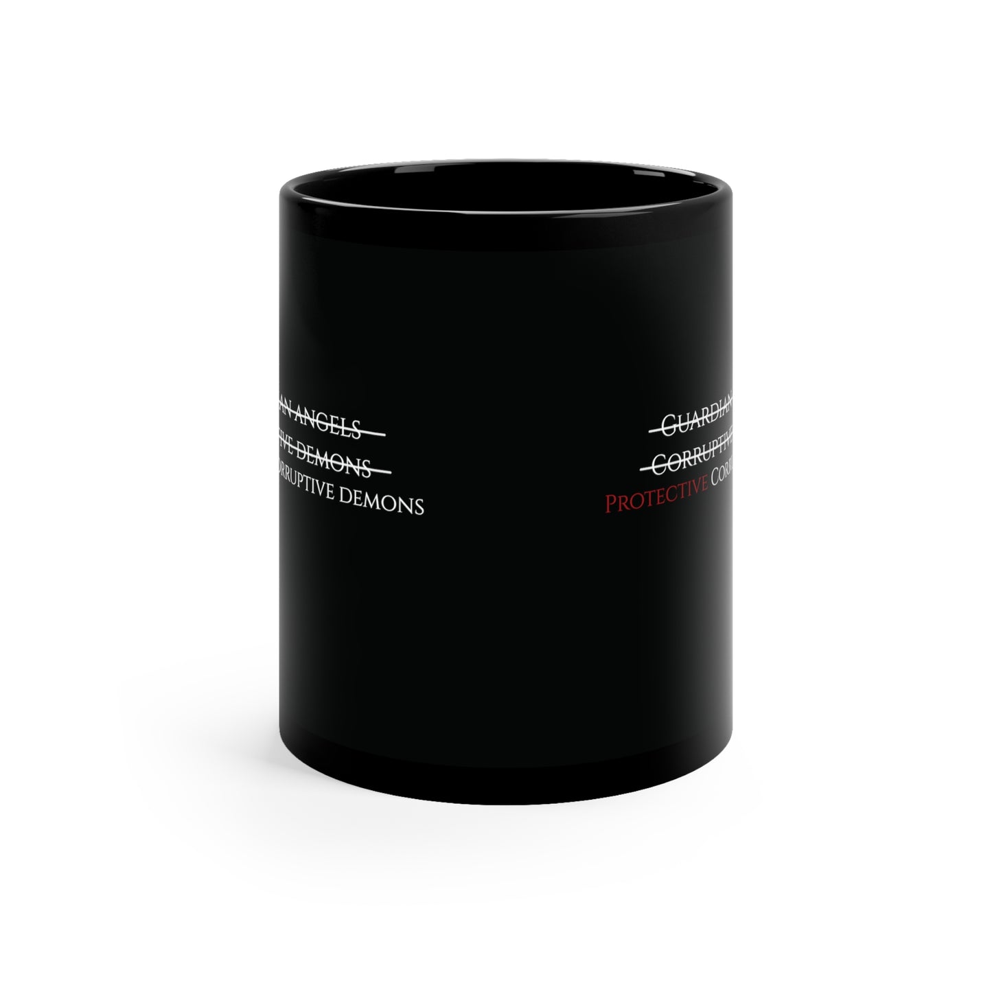 Protective Corruptive Demons 11oz Black Mug