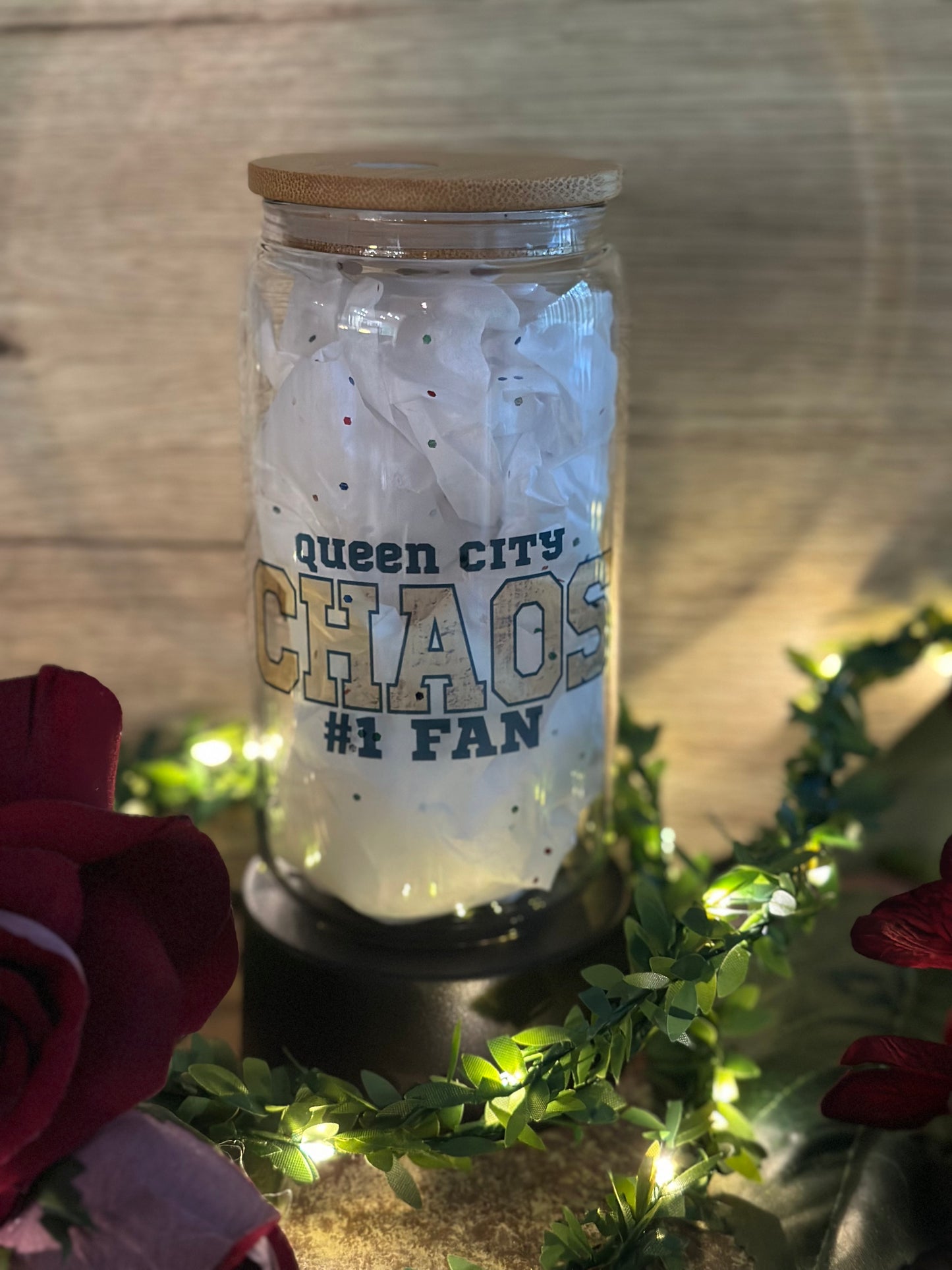Maggie Rawdon - Queen City Chaos Glass Can Cup