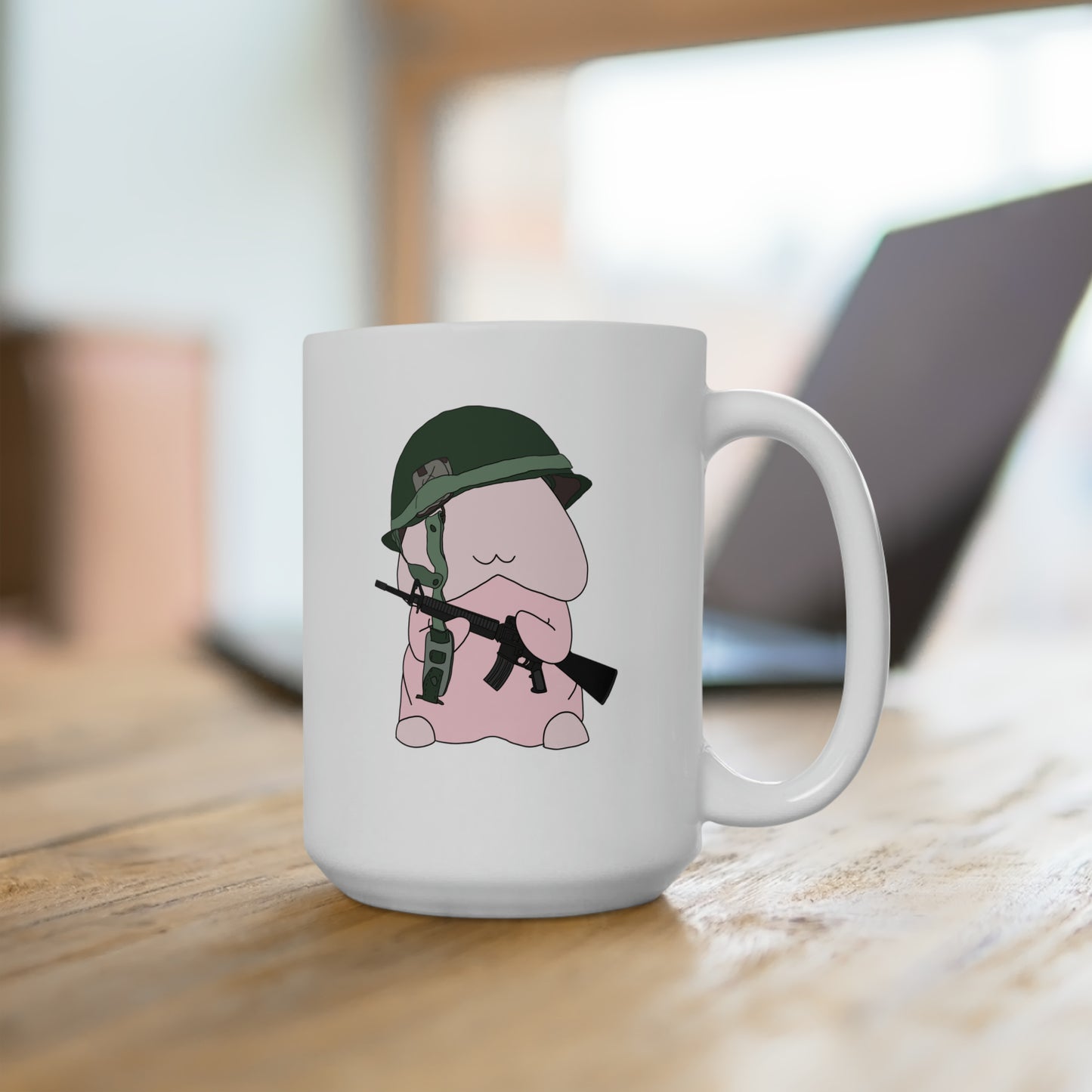 Green Weenie and Protected Ceramic Mug 15oz