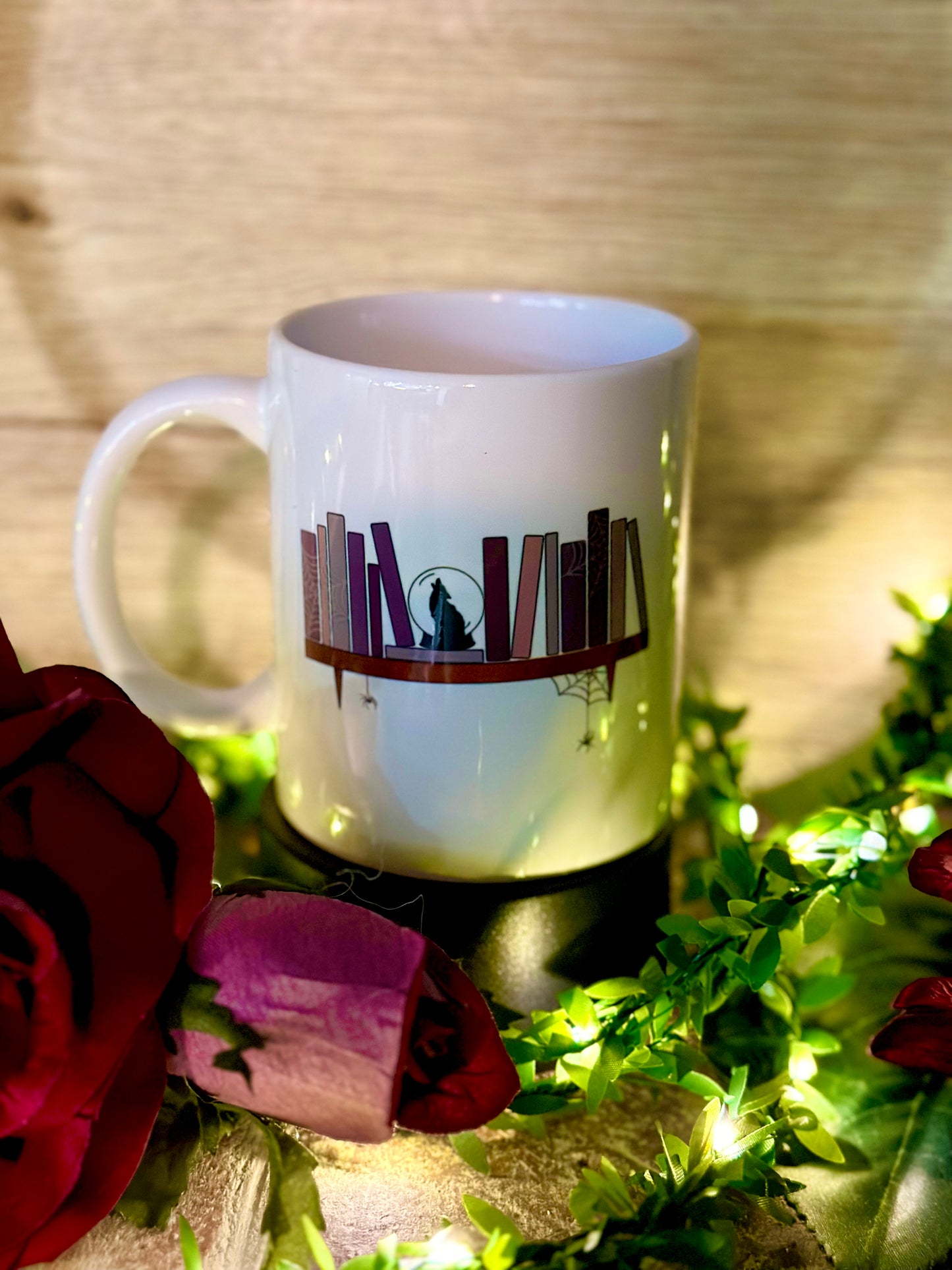 Spooky Bookshelf Mug