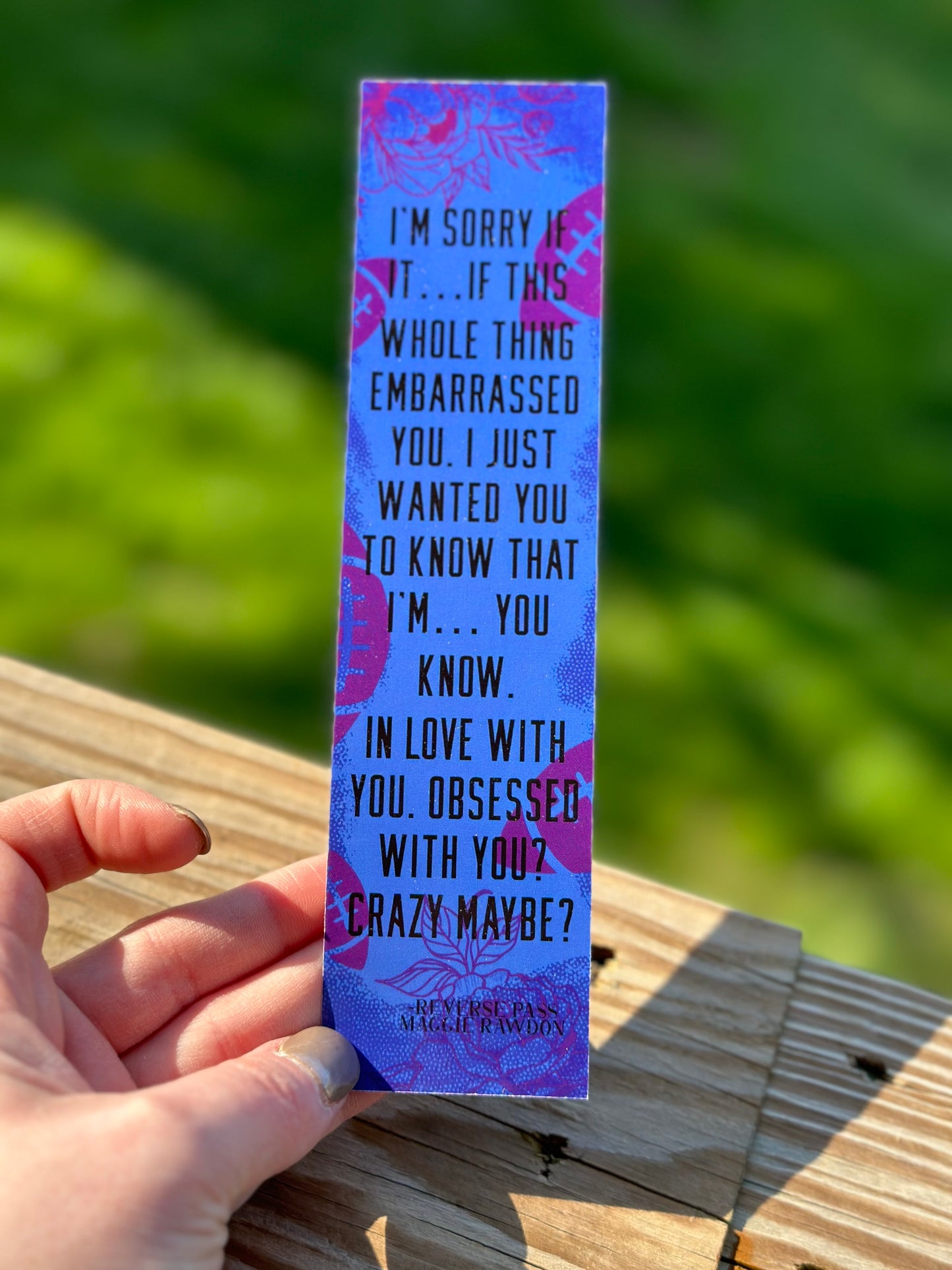 8x2 Reverse Pass Quote Bookmark