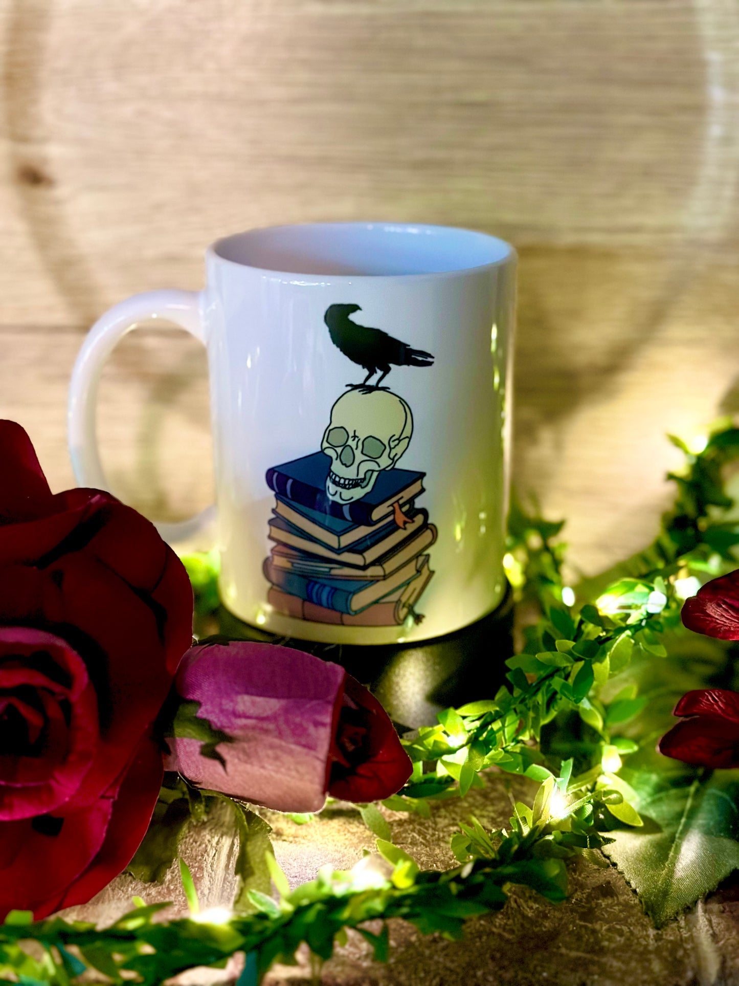 Spooky Book Stack Mug