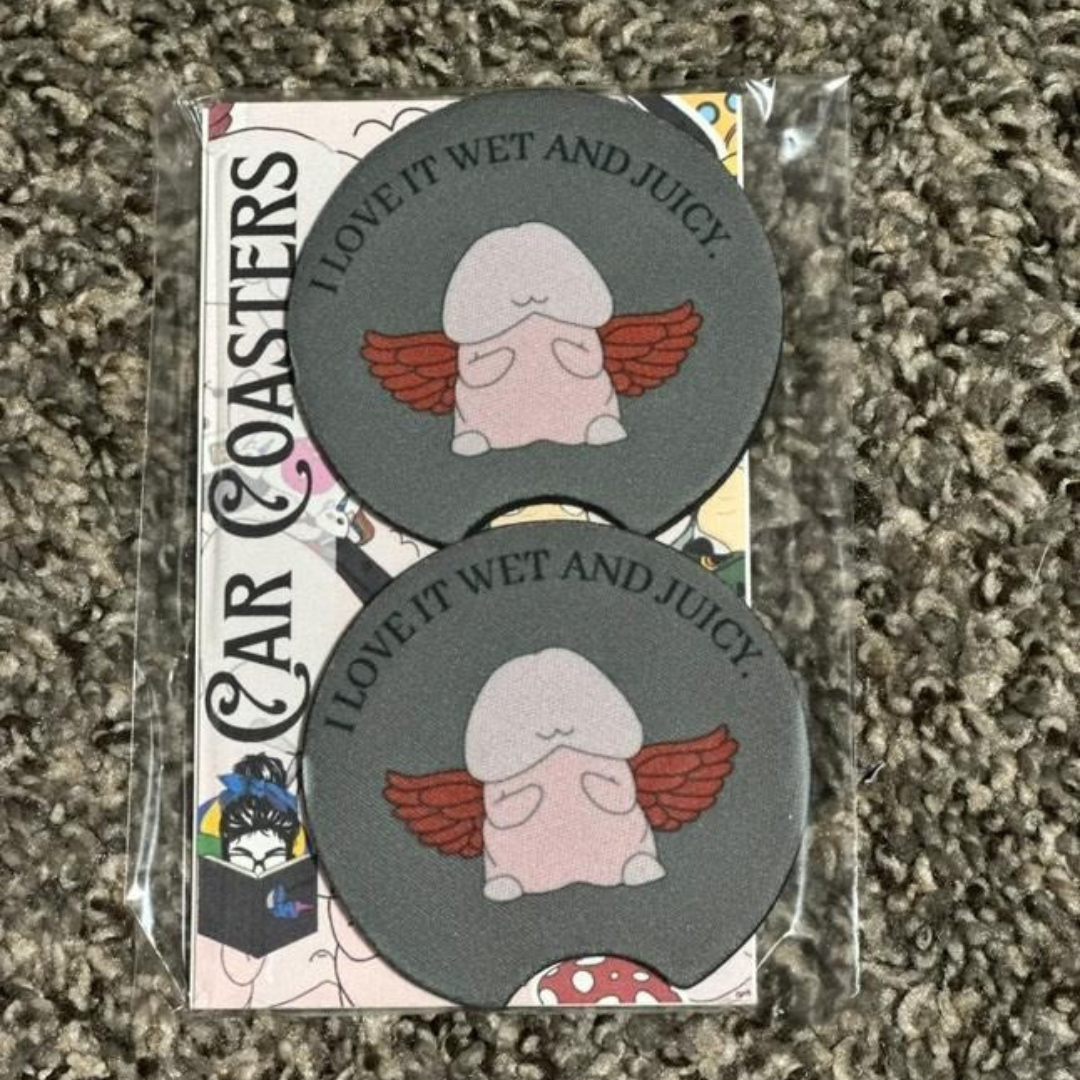 Mr. Red Wings Car Coasters