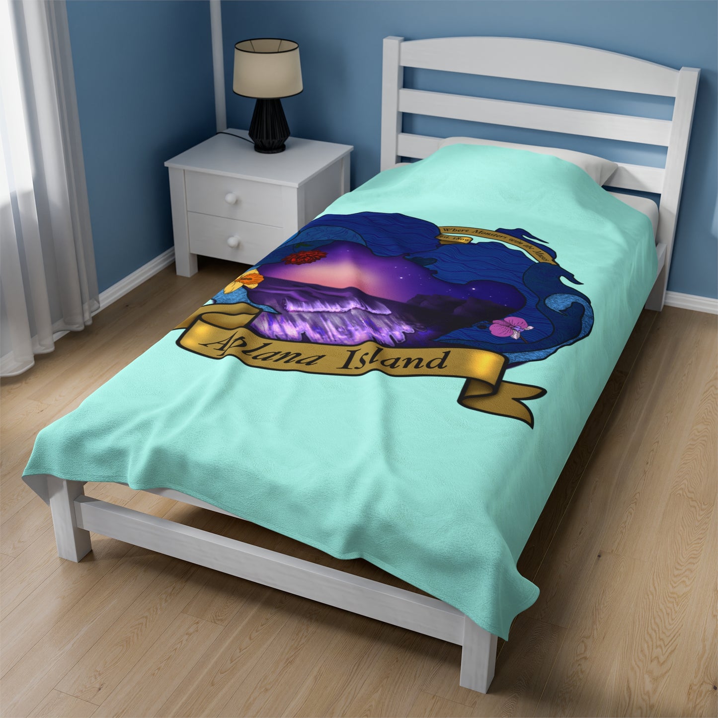Aplana Island Velveteen Plush Blanket