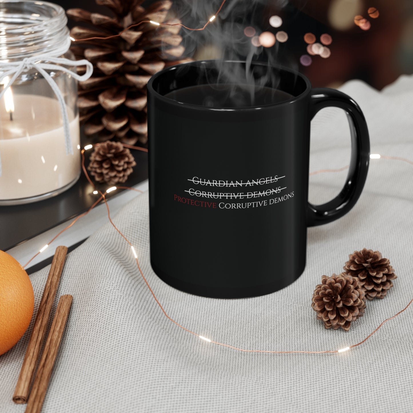 Protective Corruptive Demons 11oz Black Mug