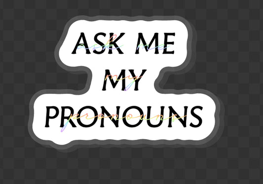 Pronoun Acrylic Pin