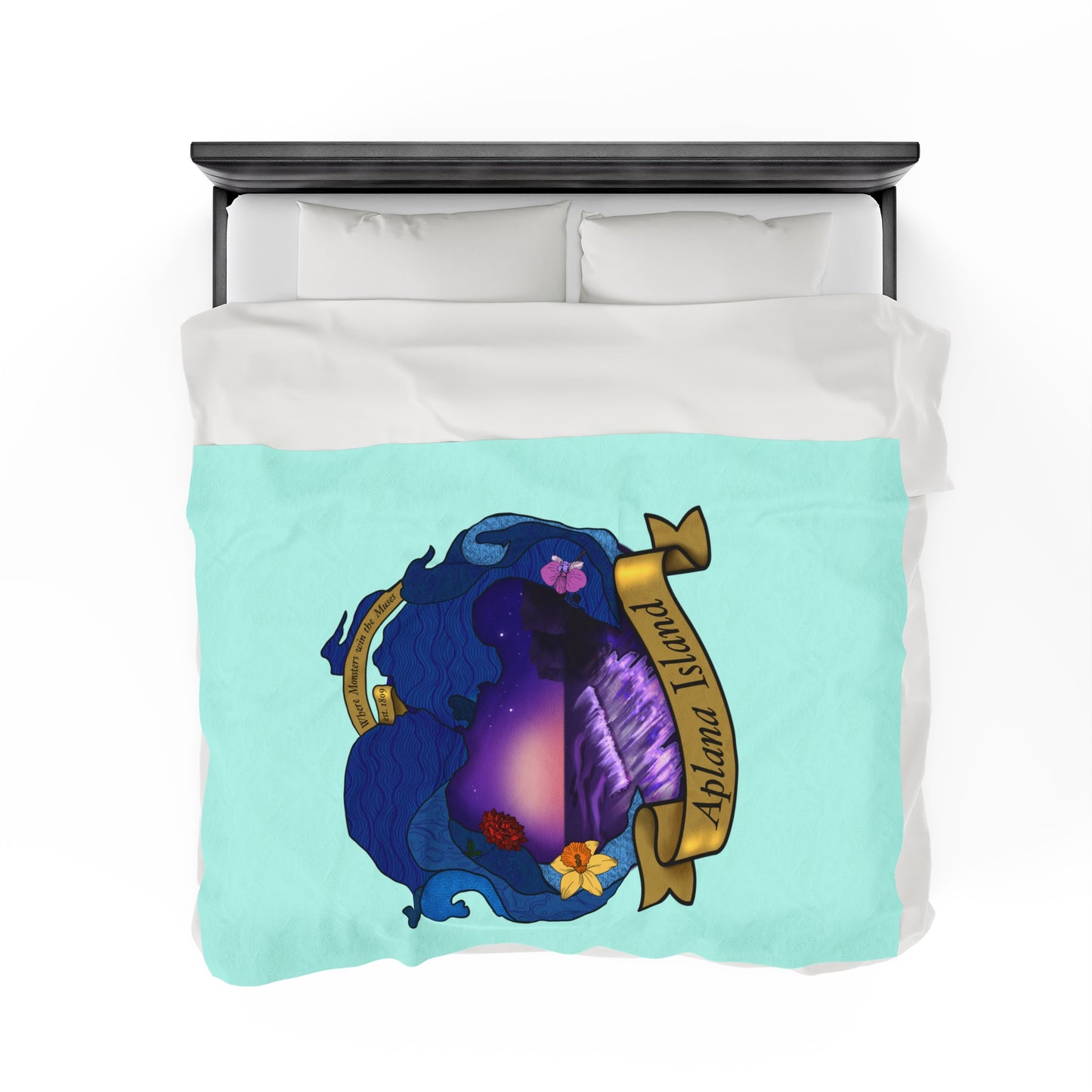 Aplana Island Velveteen Plush Blanket