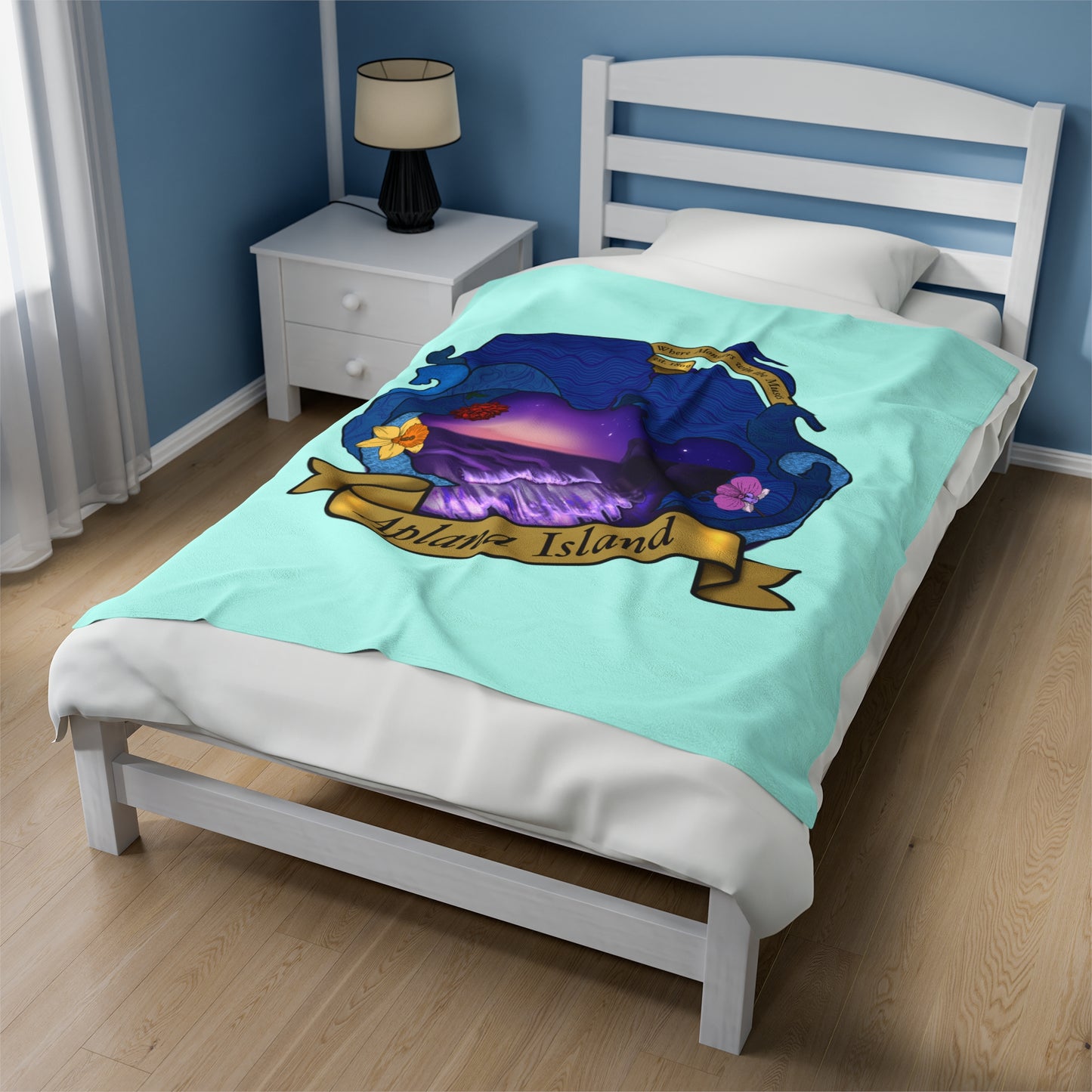 Aplana Island Velveteen Plush Blanket