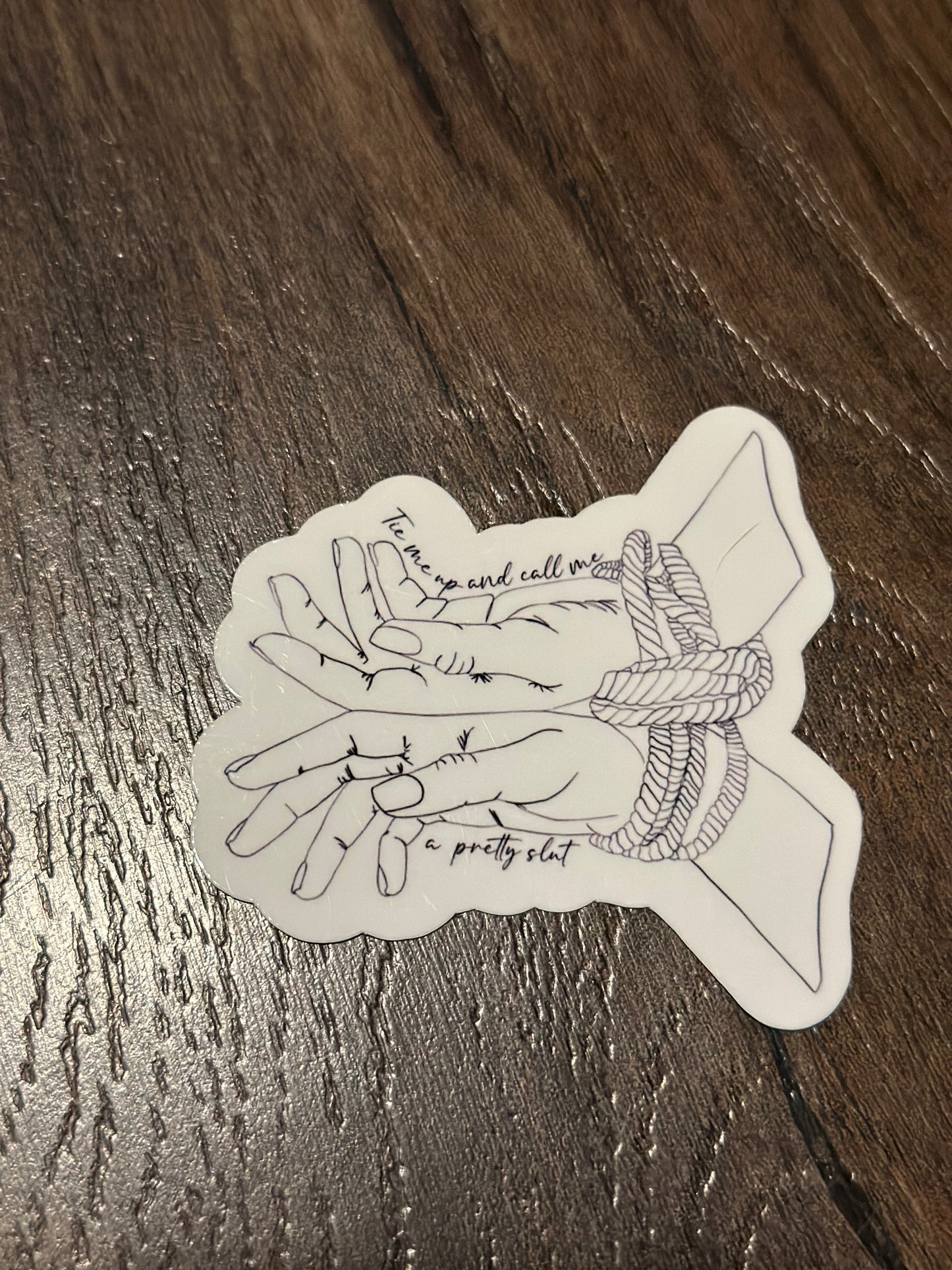 Tied Up Pretty Slut Sticker
