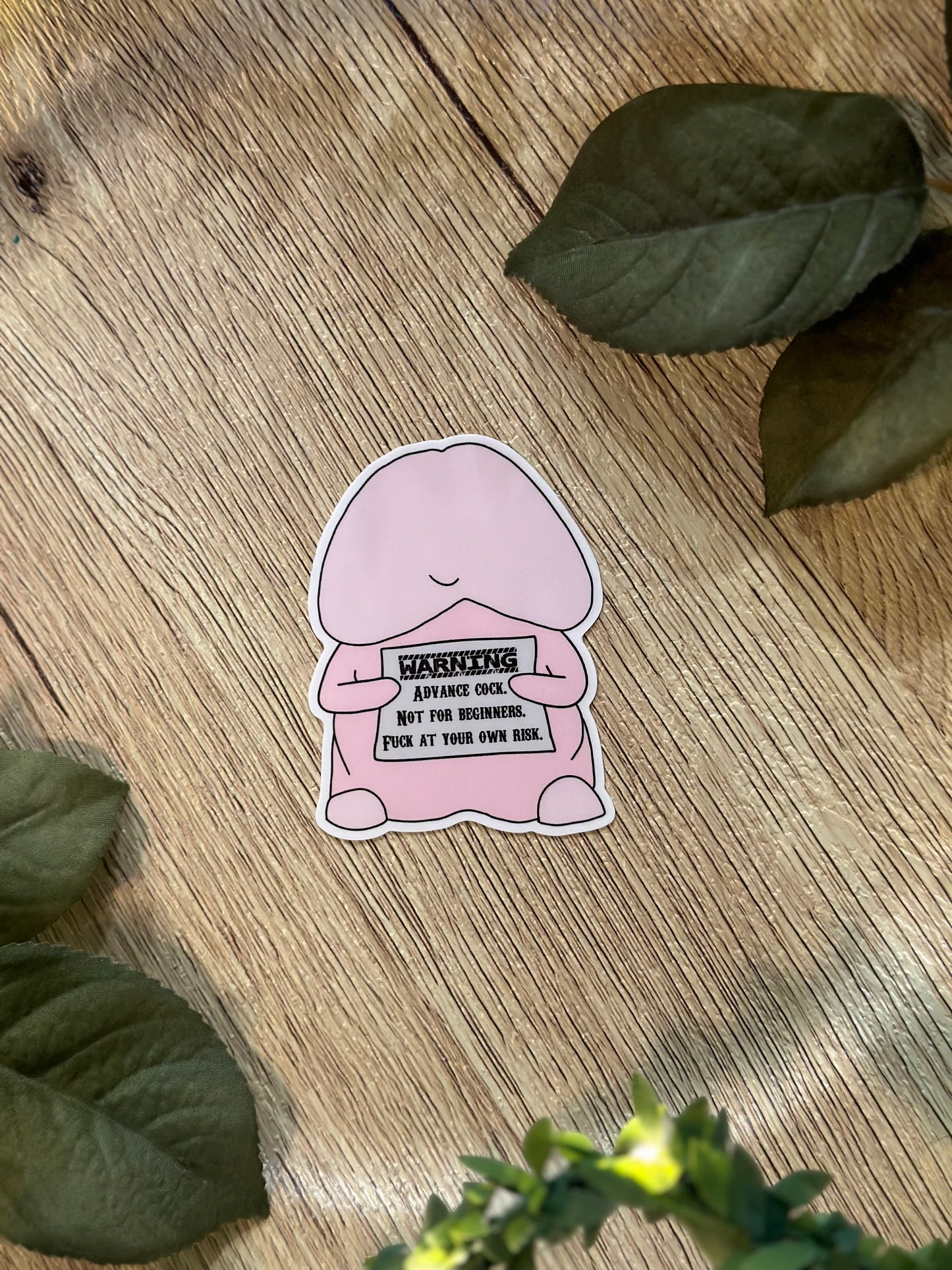 Warning Sign Peen Sticker