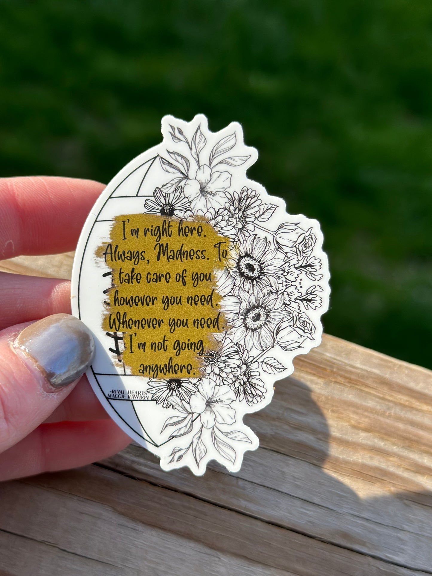 Maggie's Rival Hearts Quote Sticker