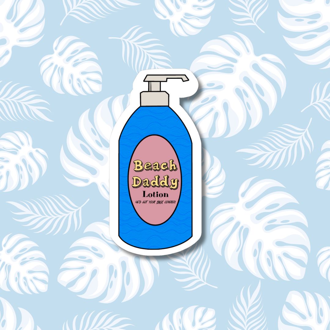 Beach Daddy Lotion sticker
