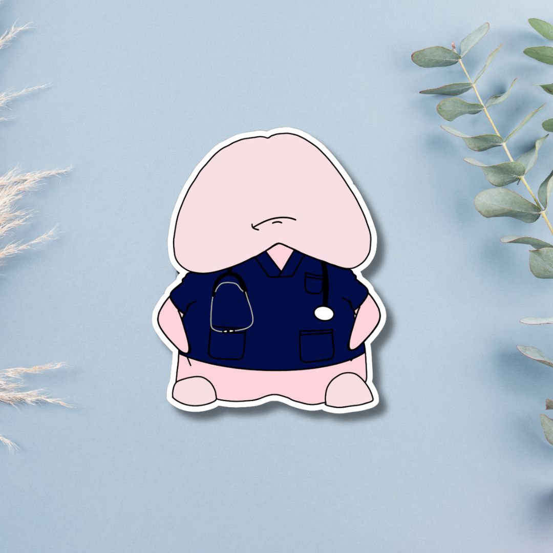 Dr. Resident Parker Peen Sticker