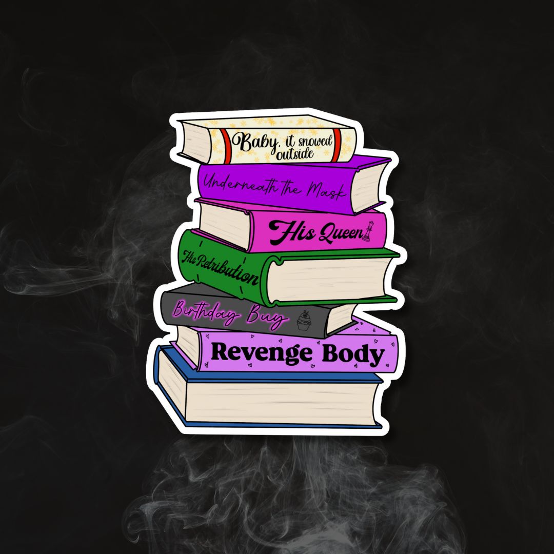 Des Sweet Book Stack Sticker