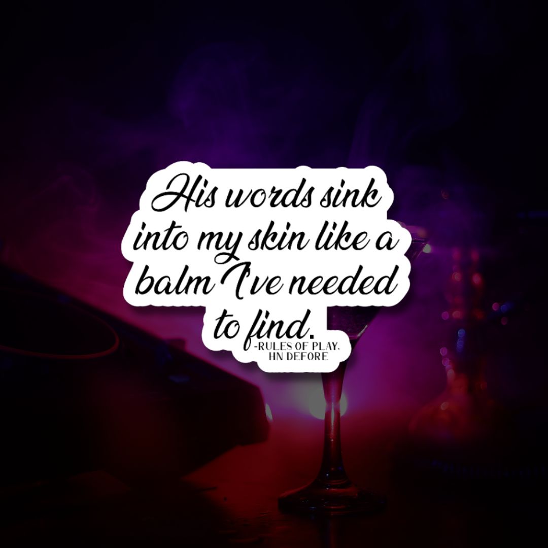 Sins & Secrets Rules of Play Quote Sticker