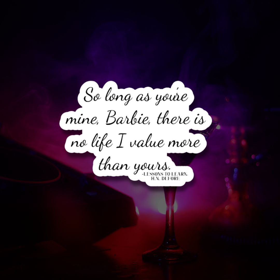 Sins & Secrets Lessons to Learn Quote Sticker