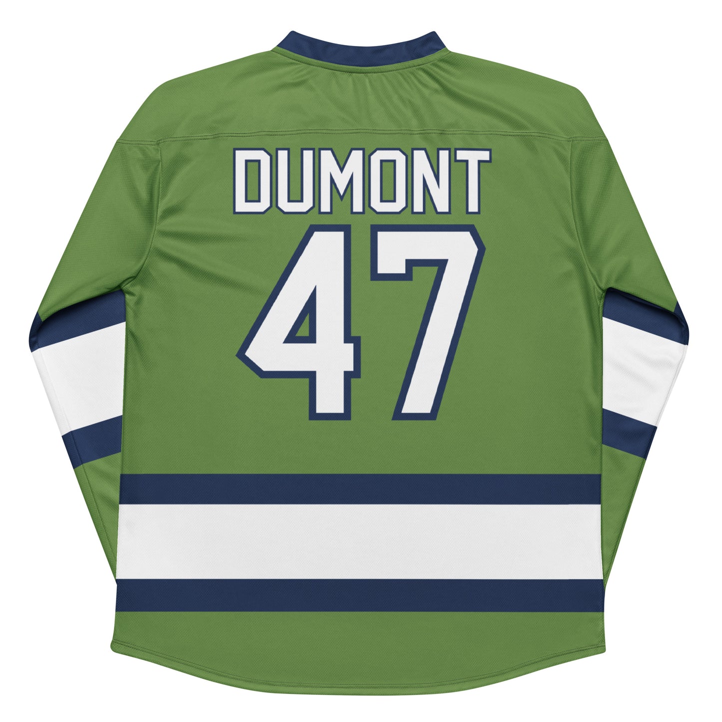 Dumont green hockey fan jersey