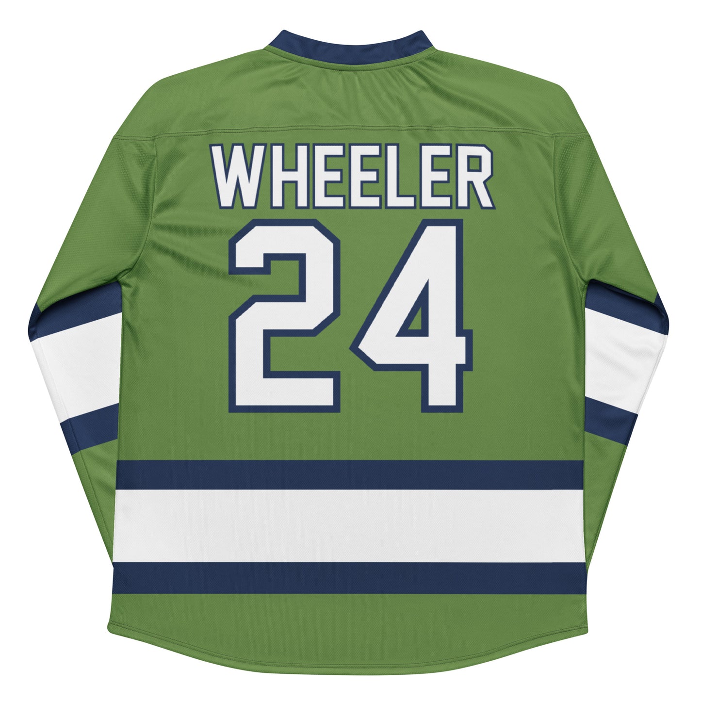 Wheeler green hockey fan jersey