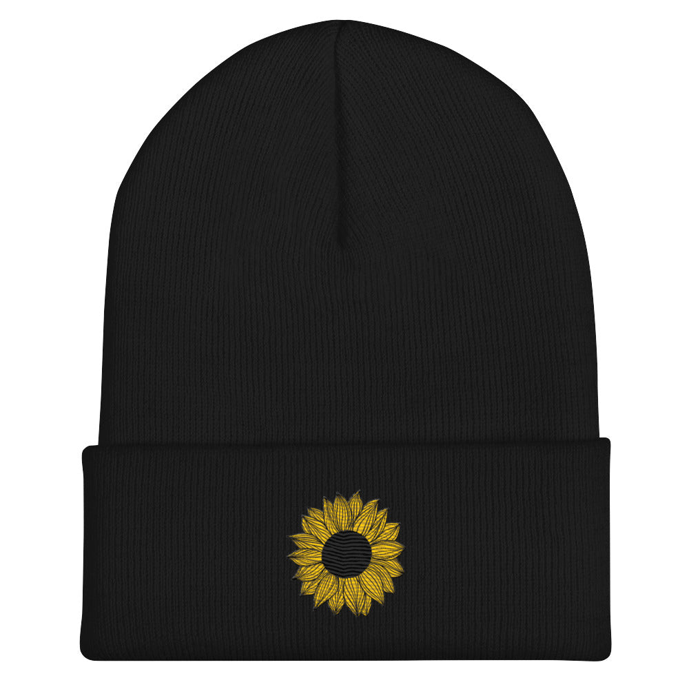 L&L Sunflower Cuffed Beanie
