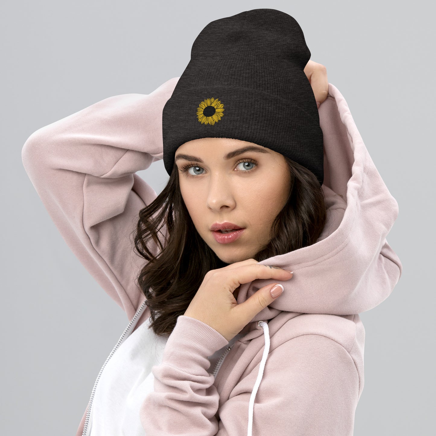 L&L Sunflower Cuffed Beanie