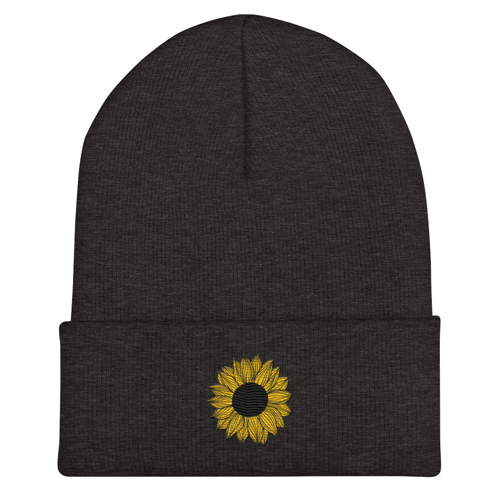 L&L Sunflower Cuffed Beanie