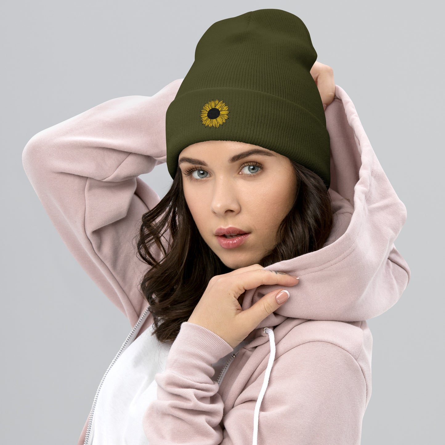 L&L Sunflower Cuffed Beanie