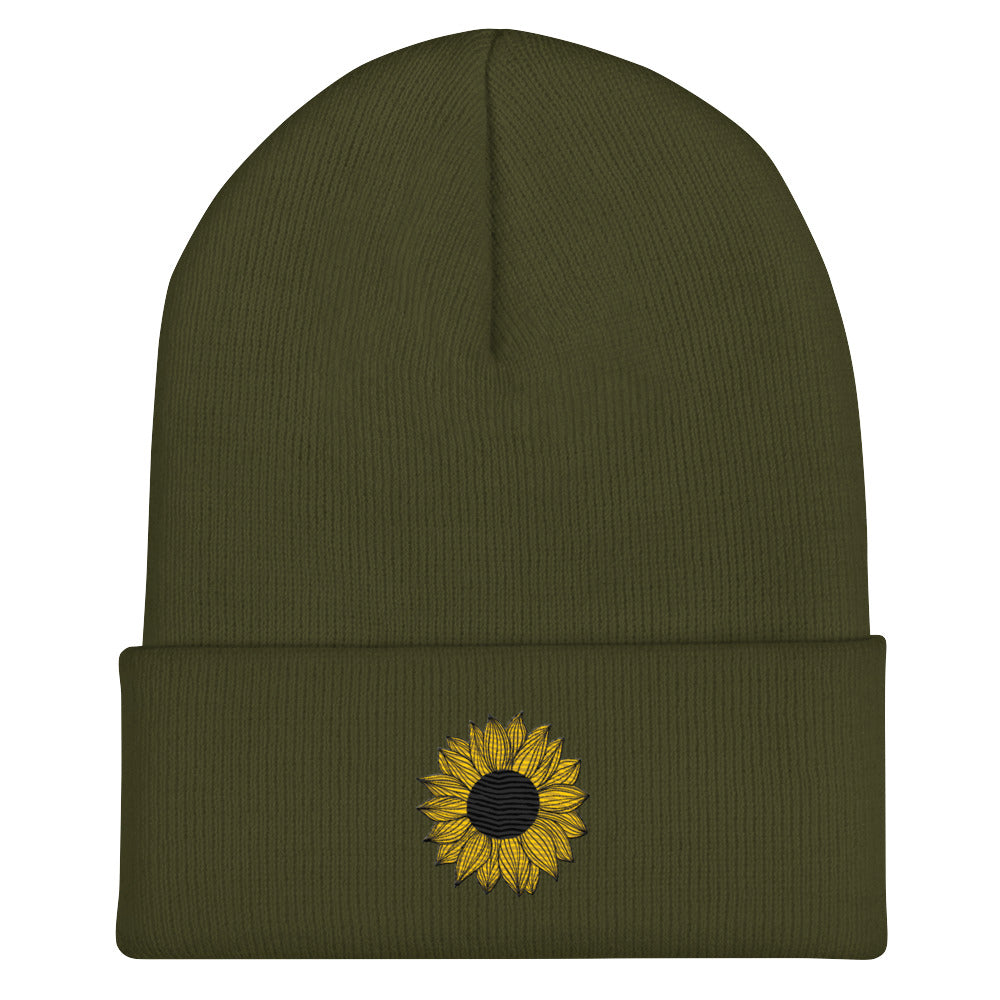 L&L Sunflower Cuffed Beanie