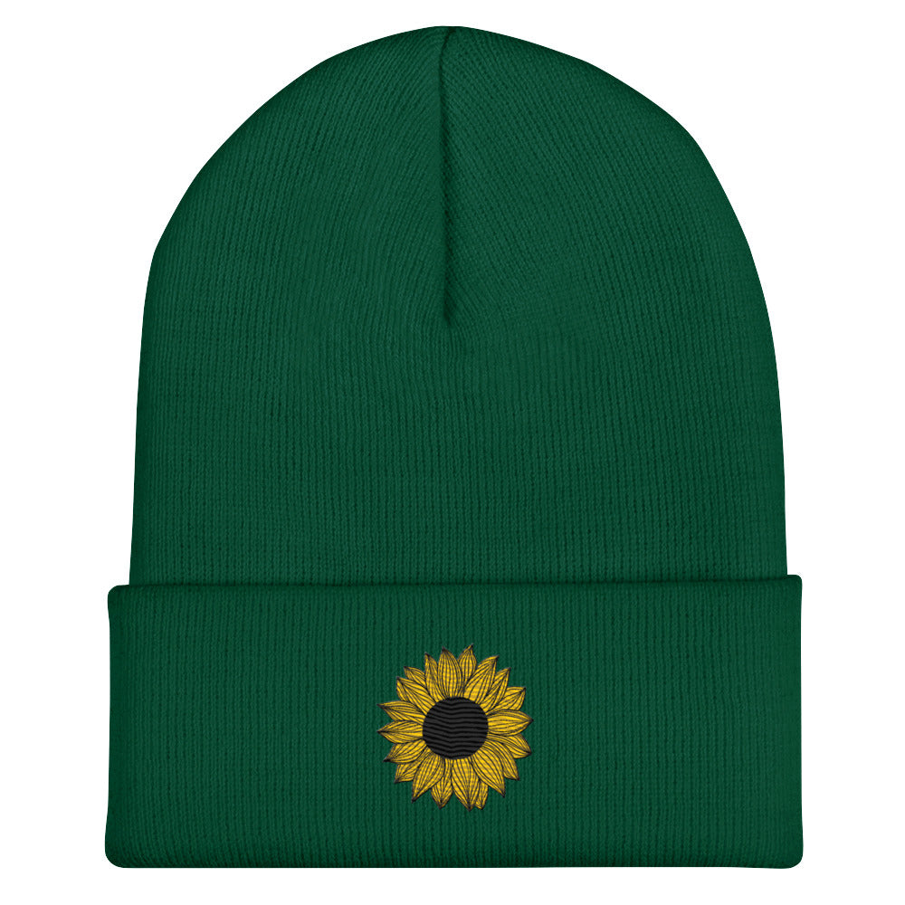 L&L Sunflower Cuffed Beanie