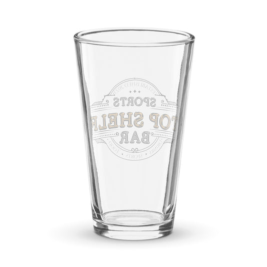 Top Shelf pint glass
