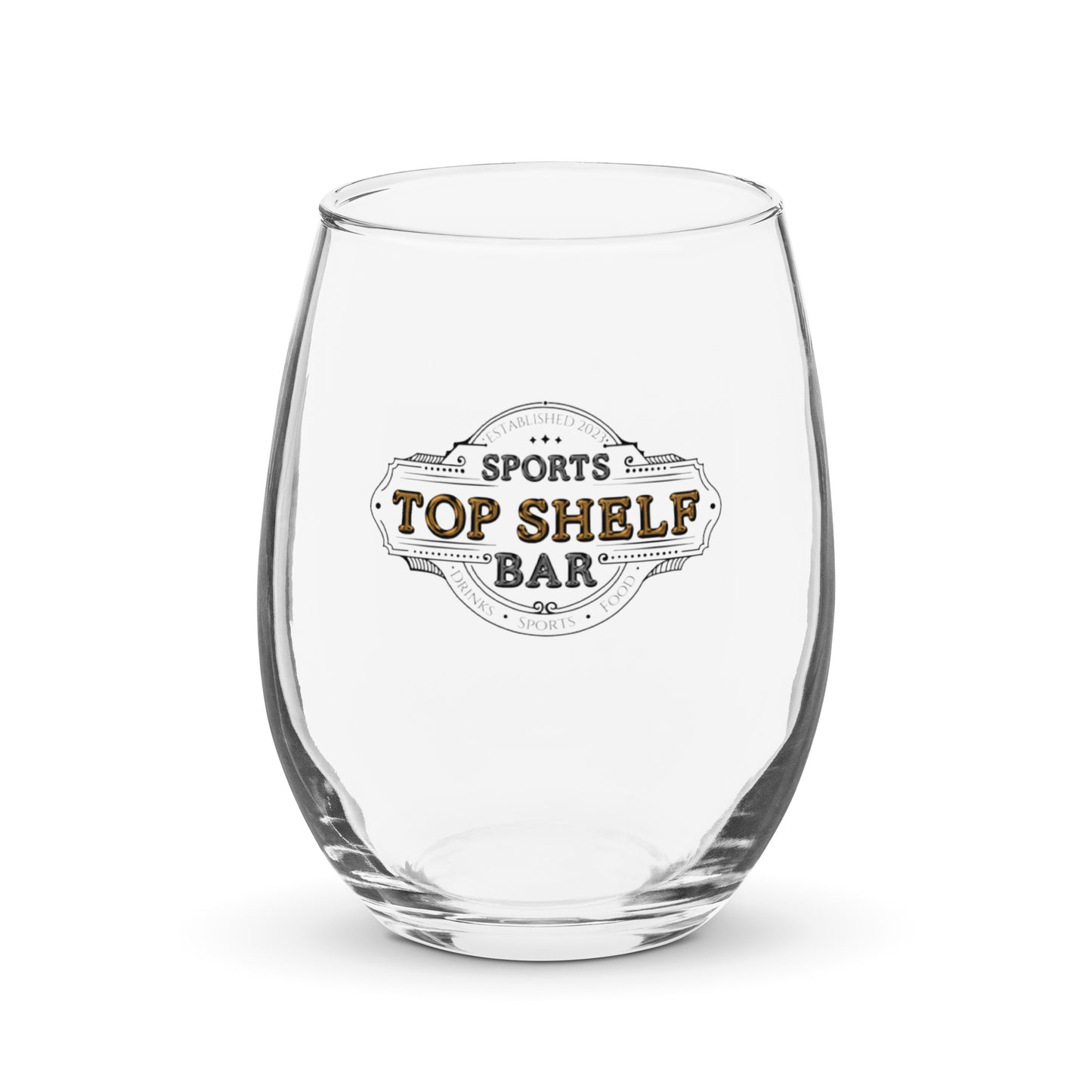 Top Shelf Stemless wine glass