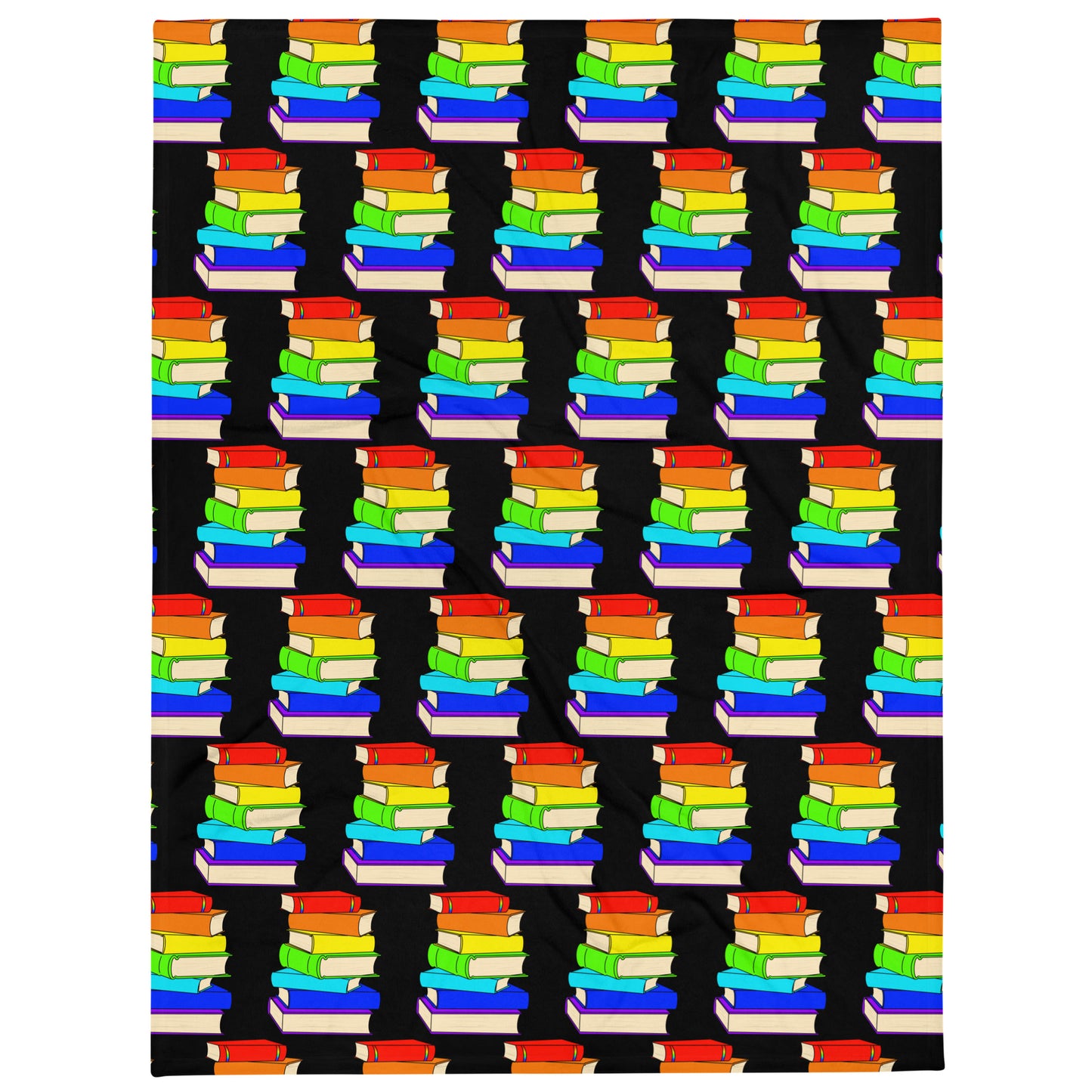 Pride book Stack Throw Blanket