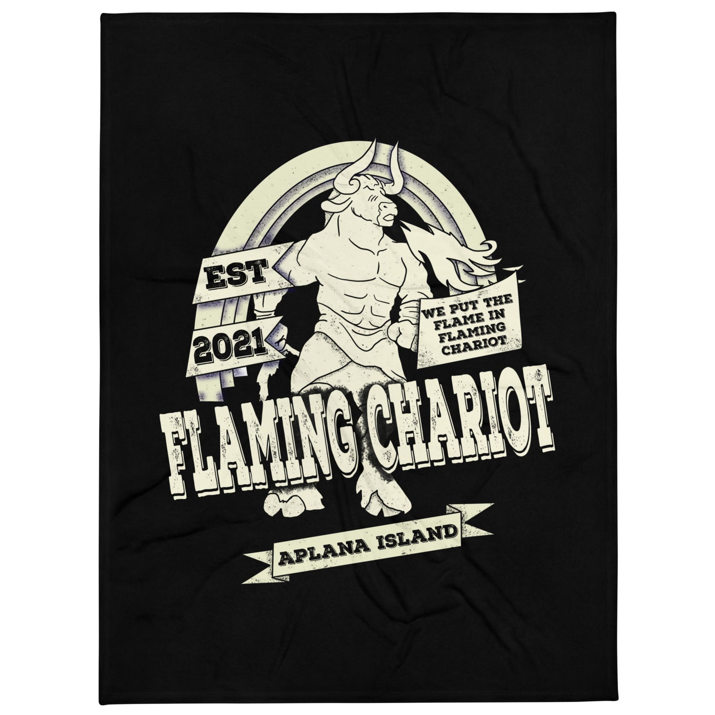 Flaming Chariot Throw Blanket