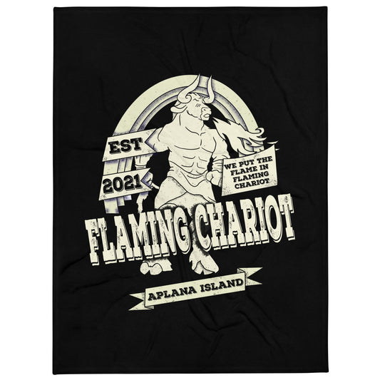 Flaming Chariot Throw Blanket