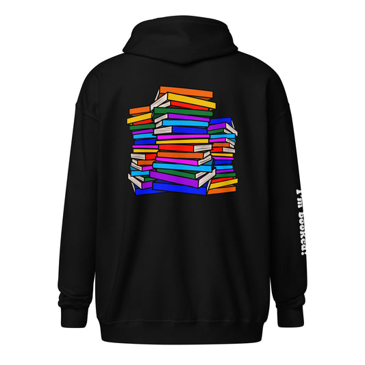 I’m booked zip hoodie