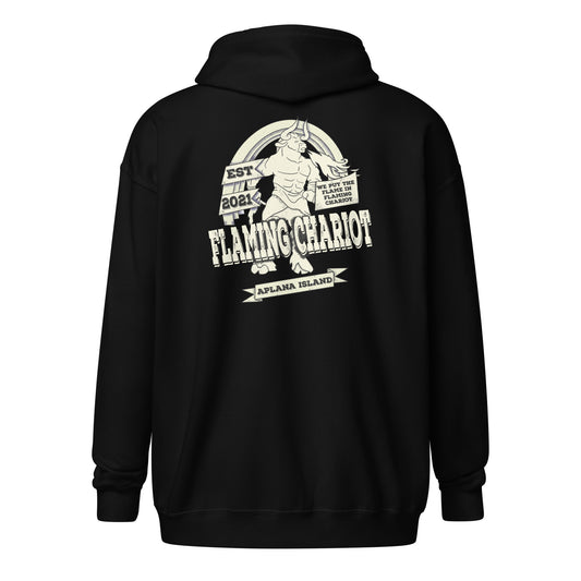Flaming Chariot zip hoodie