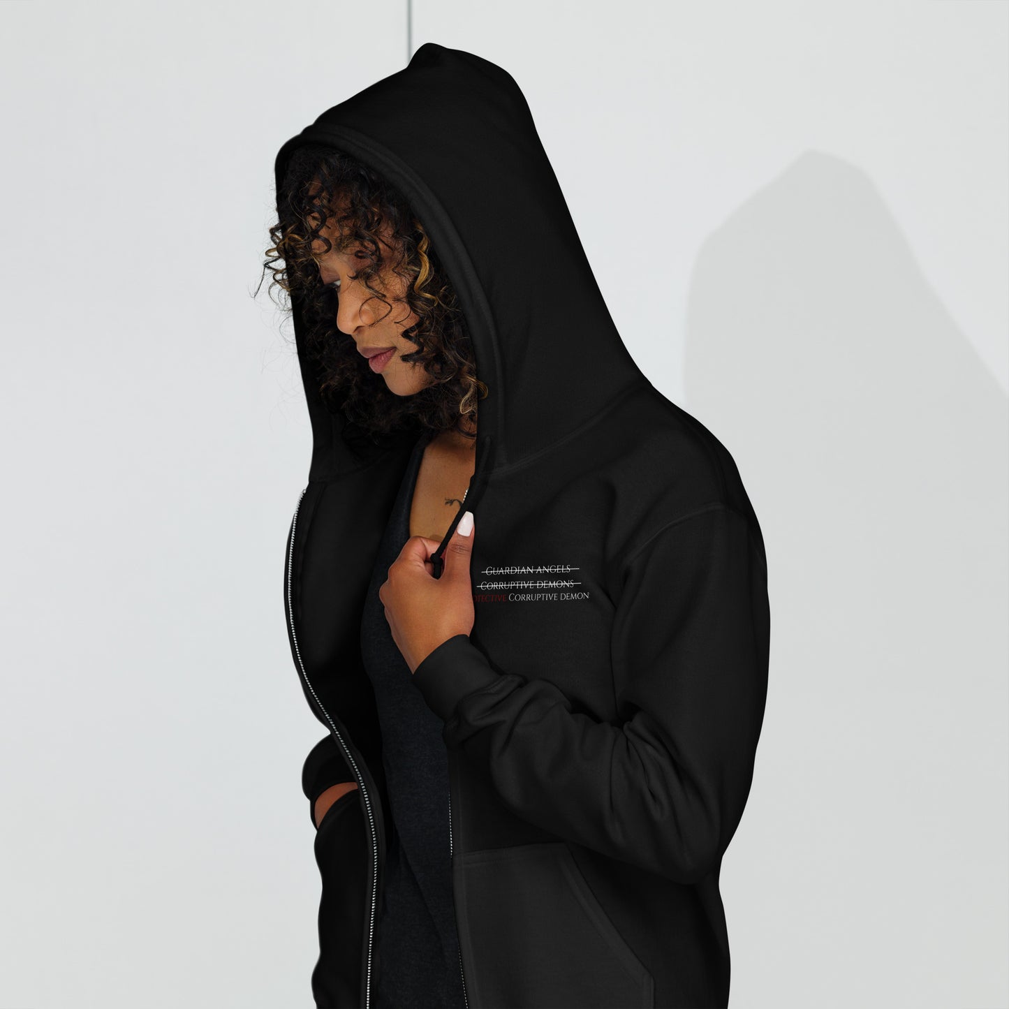 Protective Corruptive Demons zip hoodie