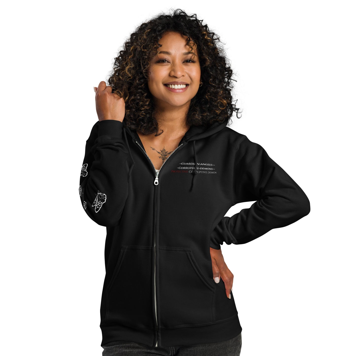 Protective Corruptive Demons zip hoodie