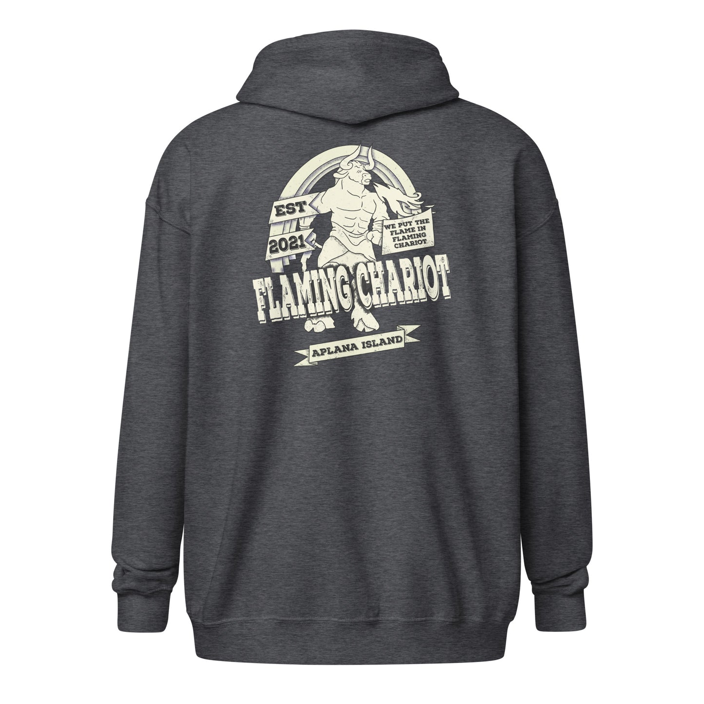 Flaming Chariot zip hoodie