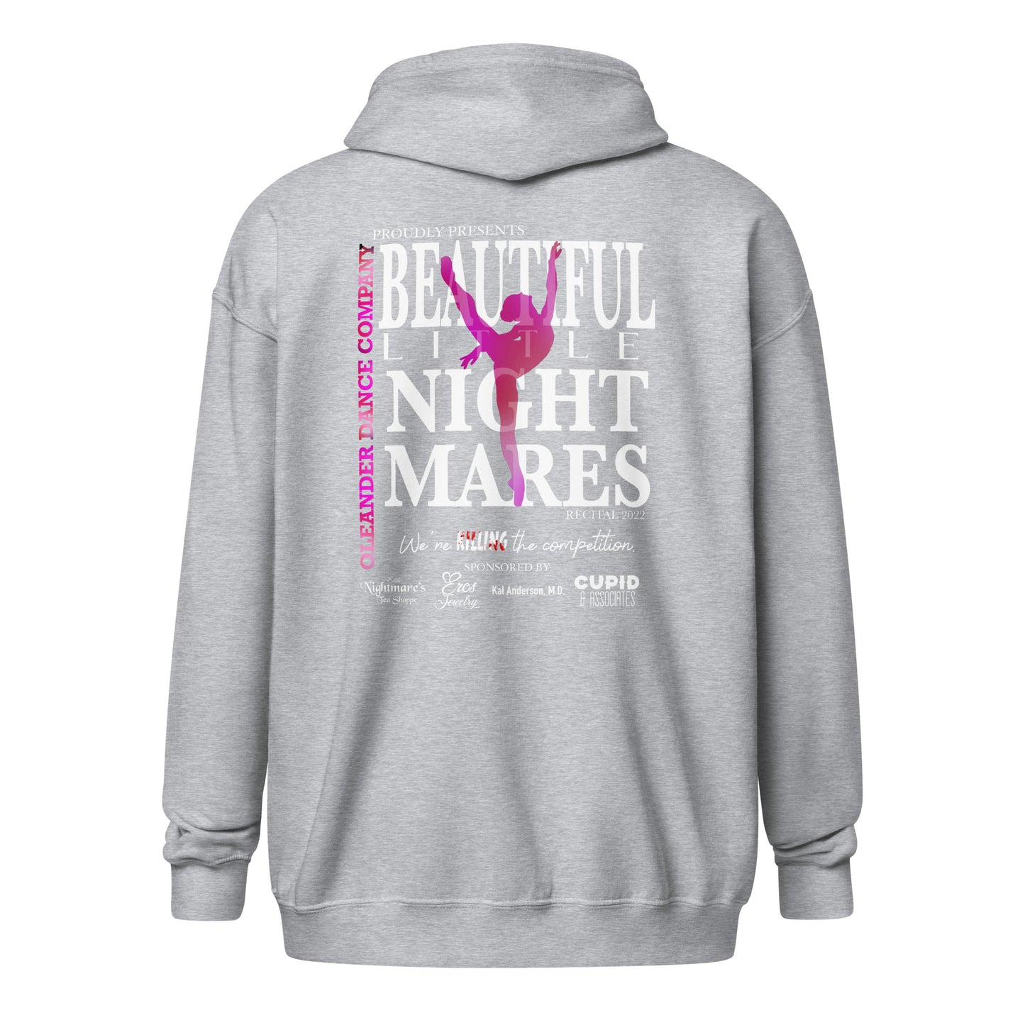 Oleander Dance Co zip hoodie