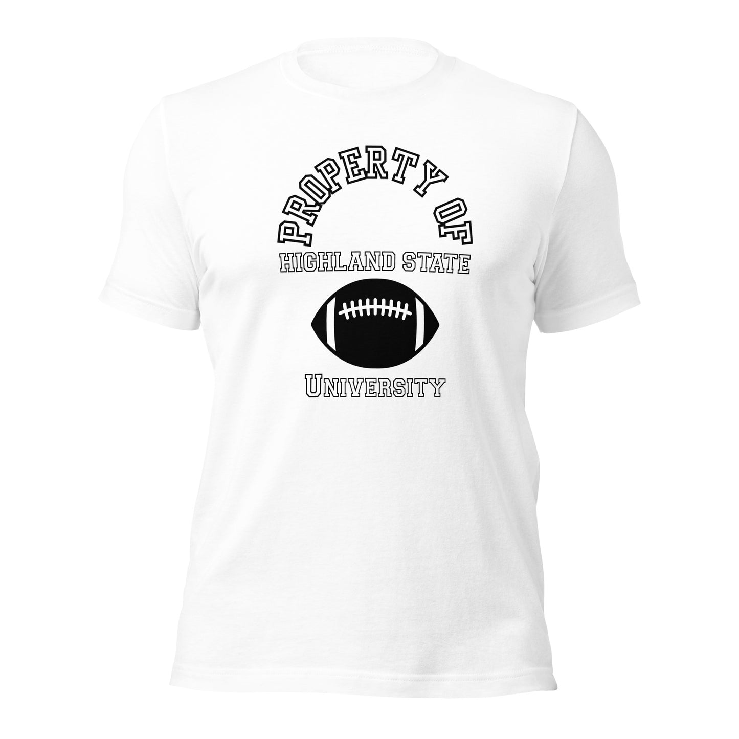 Maggie Rawdon's Highland State University t-shirt