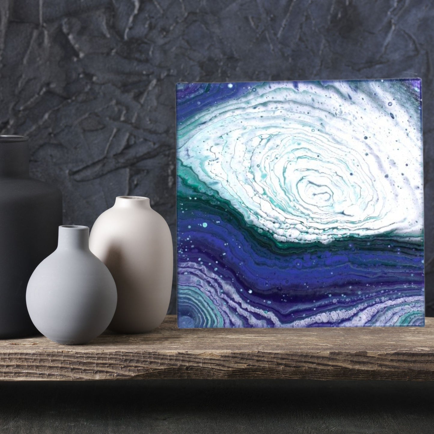 Hurricane - 12x12 Abstract Acrylic Pour Painting