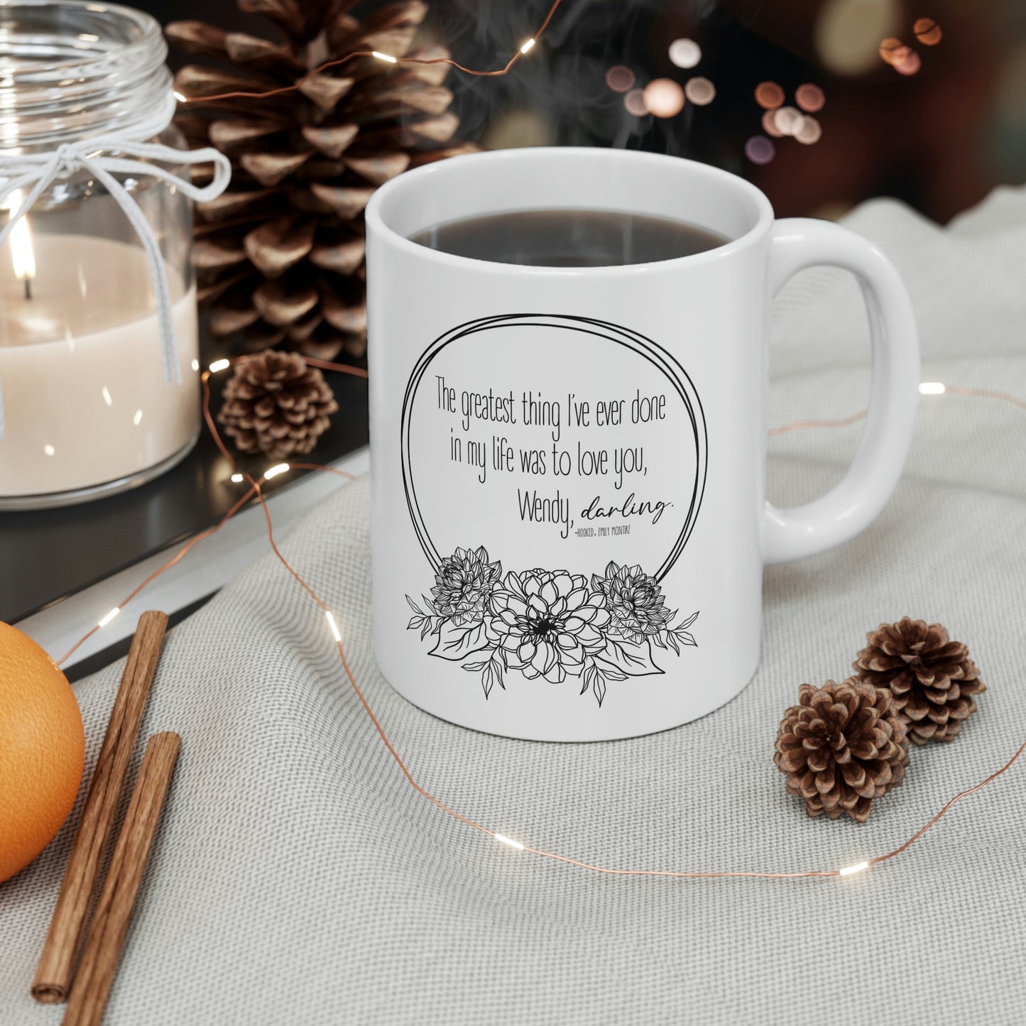 Hooked Quote Ceramic Mug 11oz